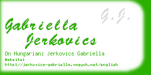 gabriella jerkovics business card